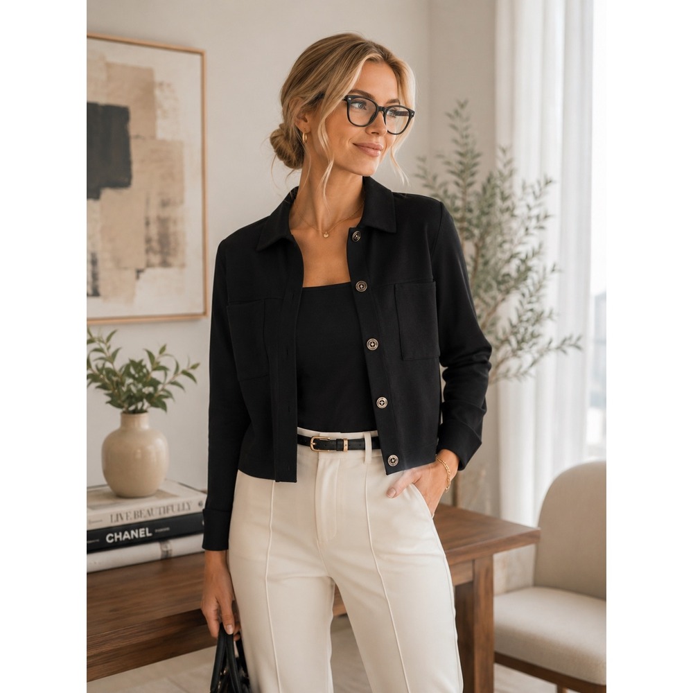 Truth by Republic Black Jacket & Tank 2 Pc Set Small